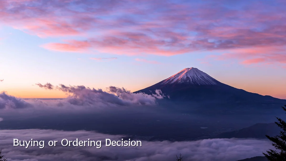 Buying or Ordering Decision