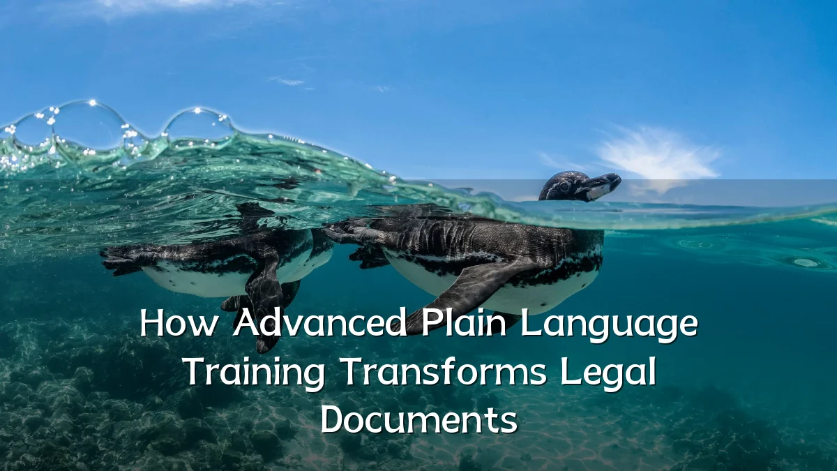 How Advanced Plain Language Training Transforms Legal Documents