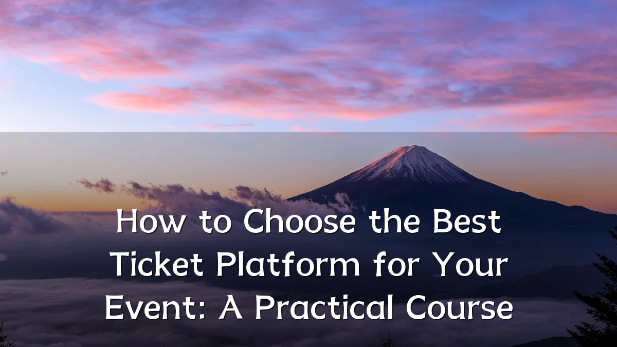 How to Choose the Best Ticket Platform for Your Event: A Practical Course