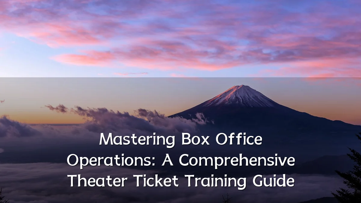 Mastering Box Office Operations: A Comprehensive Theater Ticket Training Guide