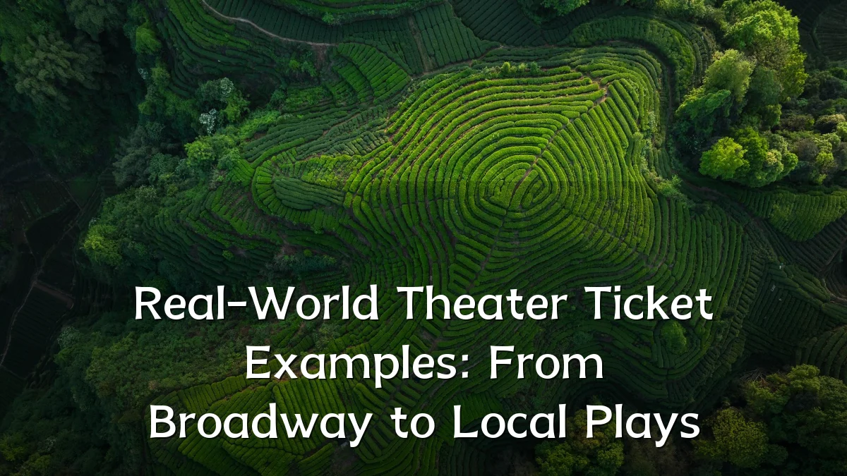 Real-World Theater Ticket Examples: From Broadway to Local Plays