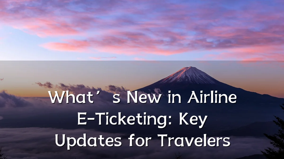 What’s New in Airline E-Ticketing: Key Updates for Travelers